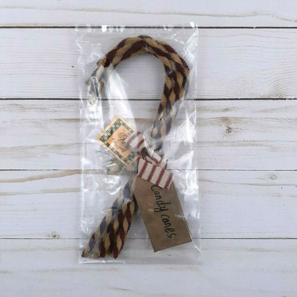 Bowl Vase Filler Ornament Primitive Candy Canes - Picture 2 of 2